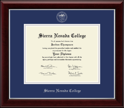 Sierra Nevada College diploma frame - Silver Embossed Diploma Frame in Gallery Silver