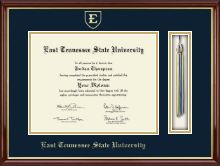 East Tennessee  State University Tassel Edition Diploma Frame in Southport Gold
