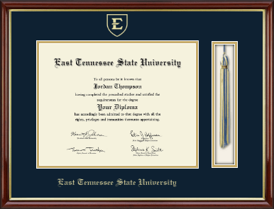 East Tennessee State University diploma frame - Tassel & Cord Diploma Frame in Southport Gold