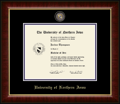 University of Northern Iowa diploma frame - Masterpiece Medallion Diploma Frame in Murano