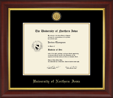University of Northern Iowa diploma frame - 23K Medallion Diploma Frame in Redding