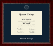 Queens College Silver Embossed Diploma Frame in Sutton