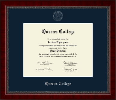 Queens College diploma frame - Silver Embossed Diploma Frame in Sutton