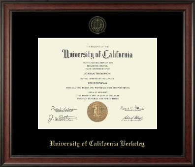 University of California Berkeley diploma frame - Gold Embossed Diploma Frame in Studio
