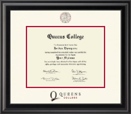 Queens College Dimensions Diploma Frame in Midnight