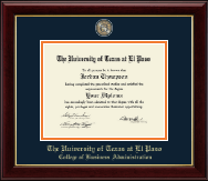 University of Texas at El Paso diploma frame - Masterpiece Medallion Diploma Frame in Gallery