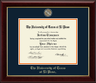 University of Texas at El Paso diploma frame - Masterpiece Medallion Diploma Frame in Gallery