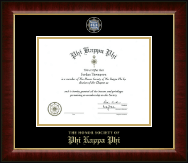 Phi Kappa Phi Honor Society certificate frame - Masterpiece Medallion Certificate Frame in Murano