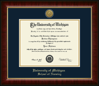 University of Michigan diploma frame - Gold Engraved Medallion Diploma Frame in Murano