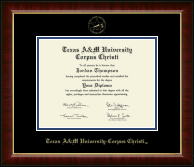 Texas A&M University Corpus Christi Gold Embossed Diploma Frame in Murano