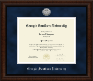 Georgia Southern University Silver Engraved Medallion Diploma Frame in Lenox