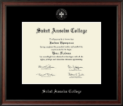 Saint Anselm College diploma frame - Silver Embossed Diploma Frame in Studio