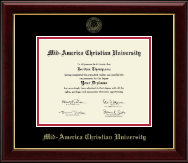 Mid-America Christian University diploma frame - Gold Embossed Diploma Frame in Gallery