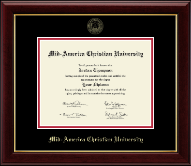 Mid-America Christian University diploma frame - Gold Embossed Diploma Frame in Gallery