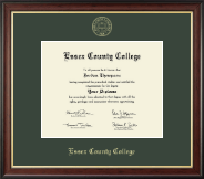 Essex County College Gold Embossed Diploma Frame in Studio Gold