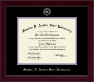 Stephen F. Austin State University diploma frame - Silver Embossed Diploma Frame in Cordova