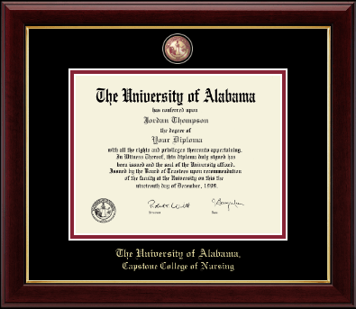 The University of Alabama Tuscaloosa diploma frame - Masterpiece Medallion Diploma Frame in Gallery
