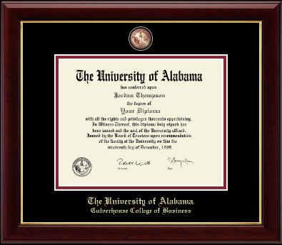 The University of Alabama Tuscaloosa diploma frame - Masterpiece Medallion Diploma Frame in Gallery