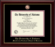 The University of Alabama Tuscaloosa diploma frame - Masterpiece Medallion Diploma Frame in Gallery
