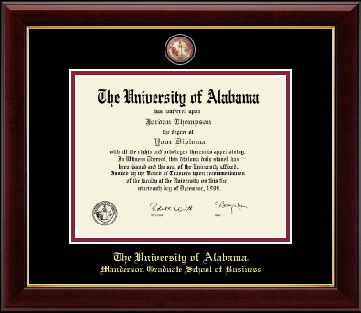 The University of Alabama Tuscaloosa diploma frame - Masterpiece Medallion Diploma Frame in Gallery