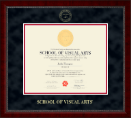 School of Visual Arts Gold Embossed Diploma Frame in Sutton
