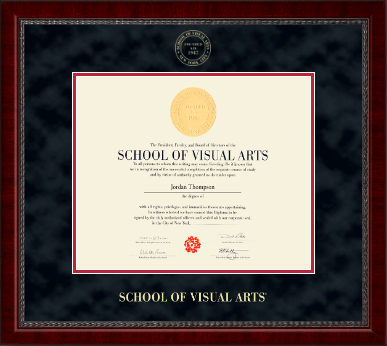 School of Visual Arts diploma frame - Gold Embossed Diploma Frame in Sutton