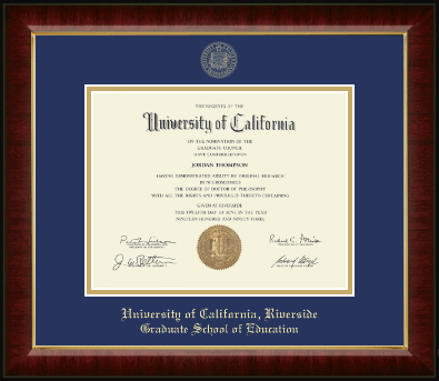 University of California Riverside diploma frame - Gold Embossed Diploma Frame in Murano