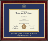 University of California Riverside diploma frame - Gold Embossed Diploma Frame in Murano