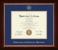 University of California Riverside Gold Embossed Diploma Frame in Murano
