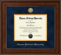Thomas Jefferson University Presidential Gold Engraved Diploma Frame in Madison