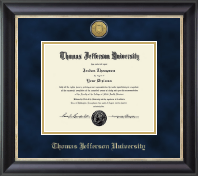 Thomas Jefferson University diploma frame - Gold Engraved Medallion Diploma Frame in Noir