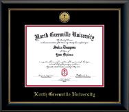 North Greenville University diploma frame - Gold Engraved Medallion Diploma Frame in Onyx Gold