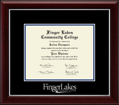 Finger Lakes Community College diploma frame - Silver Embossed Diploma Frame in Gallery Silver