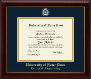 University of Notre Dame Masterpiece Medallion Diploma Frame in Gallery