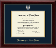 University of Notre Dame diploma frame - Masterpiece Medallion Diploma Frame in Gallery
