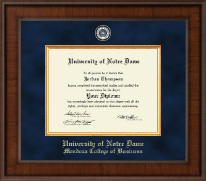 University of Notre Dame Presidential Masterpiece Diploma Frame in Madison