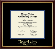 Finger Lakes Community College Gold Embossed Diploma Frame in Galleria