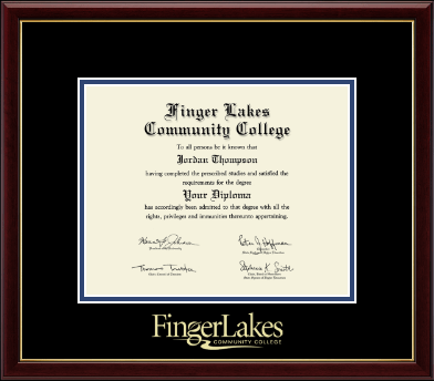 Finger Lakes Community College diploma frame - Gold Embossed Diploma Frame in Galleria