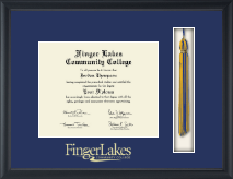 Finger Lakes Community College Tassel Edition Diploma Frame in Obsidian