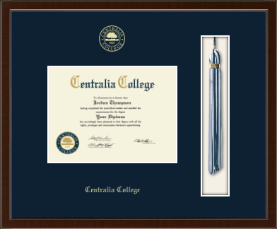 Centralia College diploma frame - Tassel & Cord Diploma Frame in Delta