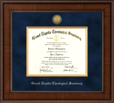 Grand Rapids Theological Seminary diploma frame - Presidential Gold Engraved Diploma Frame in Madison