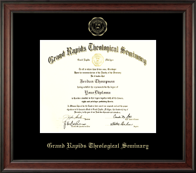 Grand Rapids Theological Seminary diploma frame - Gold Embossed Diploma Frame in Studio