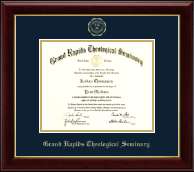 Grand Rapids Theological Seminary Gold Embossed Diploma Frame in Gallery