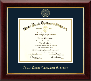 Grand Rapids Theological Seminary diploma frame - Gold Embossed Diploma Frame in Gallery