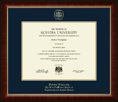 Hofstra University diploma frame - Gold Embossed Diploma Frame in Murano