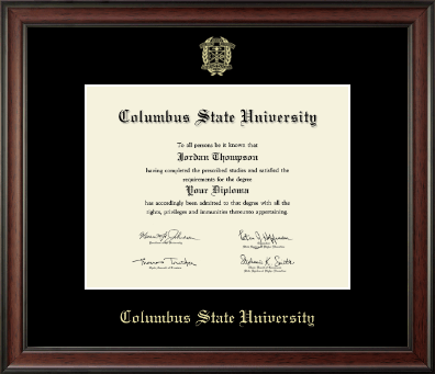 Columbus State University diploma frame - Gold Embossed Diploma Frame in Studio