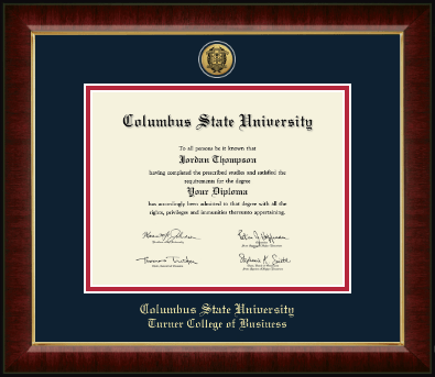 Columbus State University diploma frame - Gold Engraved Medallion Diploma Frame in Murano