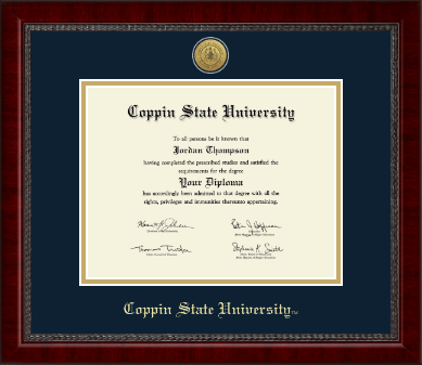 Coppin State University diploma frame - Gold Engraved Medallion Diploma Frame in Sutton