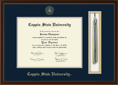 Coppin State University diploma frame - Tassel & Cord Diploma Frame in Delta