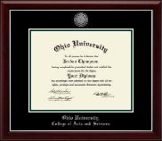 Ohio University diploma frame - Silver Engraved Medallion Diploma Frame in Gallery Silver